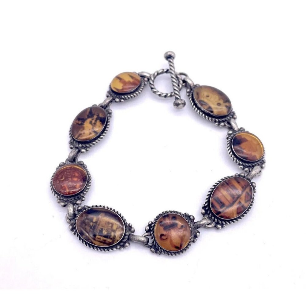 925 Sterling Silver Waterproof Engraved Purity Promise & Good Fortune Bracelet